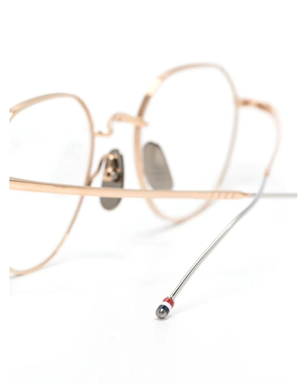 Thom Browne Natural Geometric-Frame Glasses