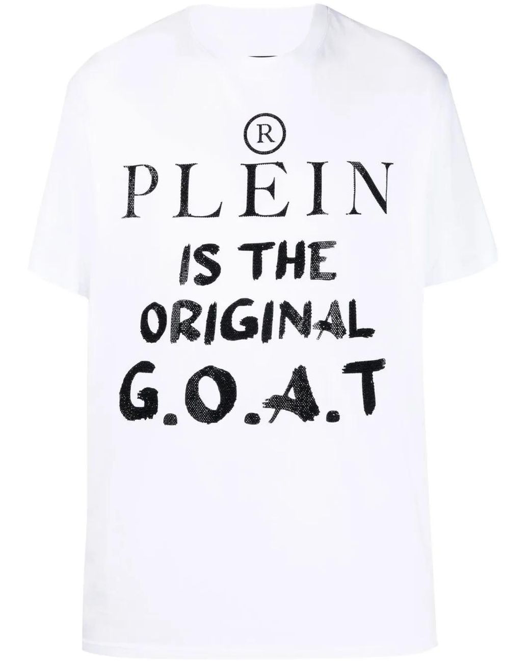 Philipp Plein White Logo-Print Short-Sleeved T-Shirt for men