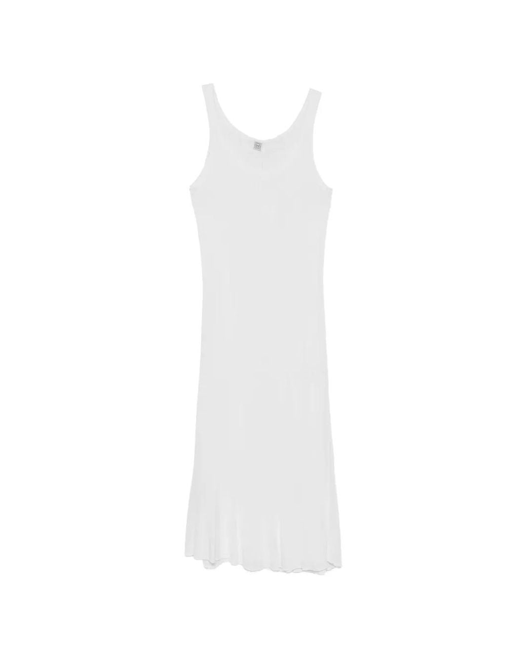 Totême White Fluted Hem Dress
