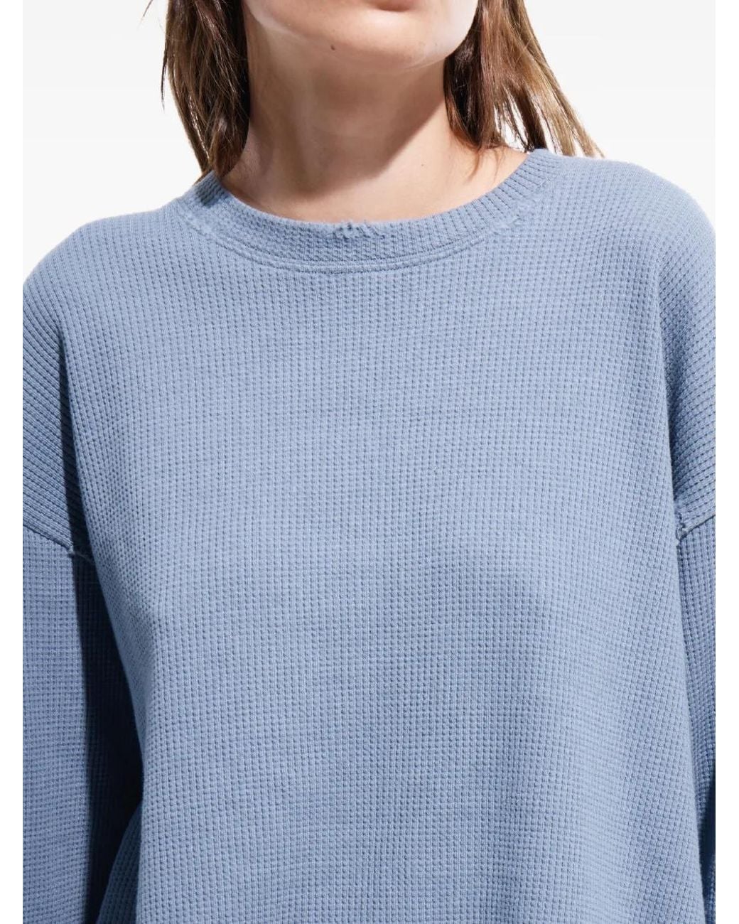 Pull En Maille Gaufrée Mainless en coloris Blue