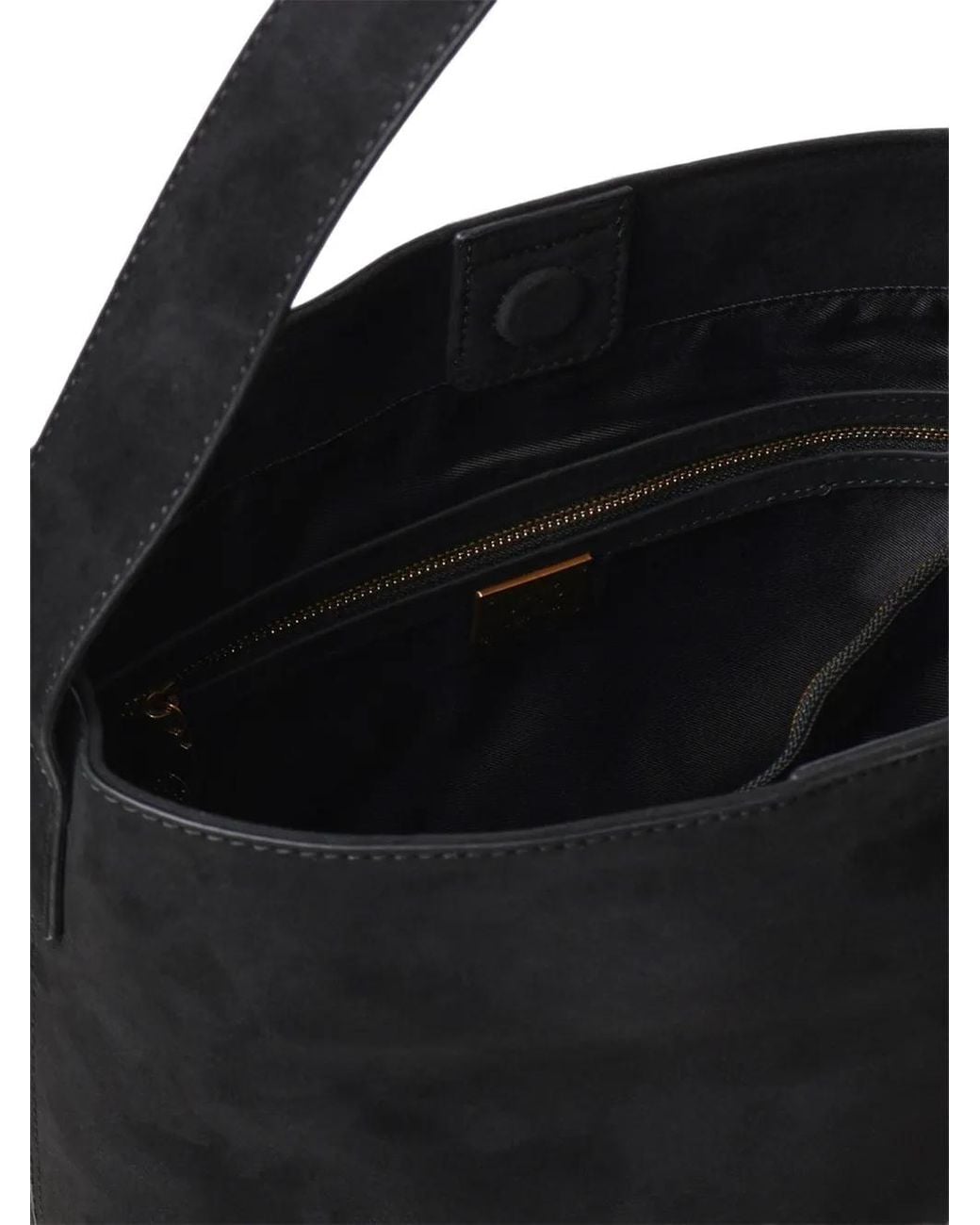 V73 Black Azzurrite Logo-Plaque Shoulder Bag