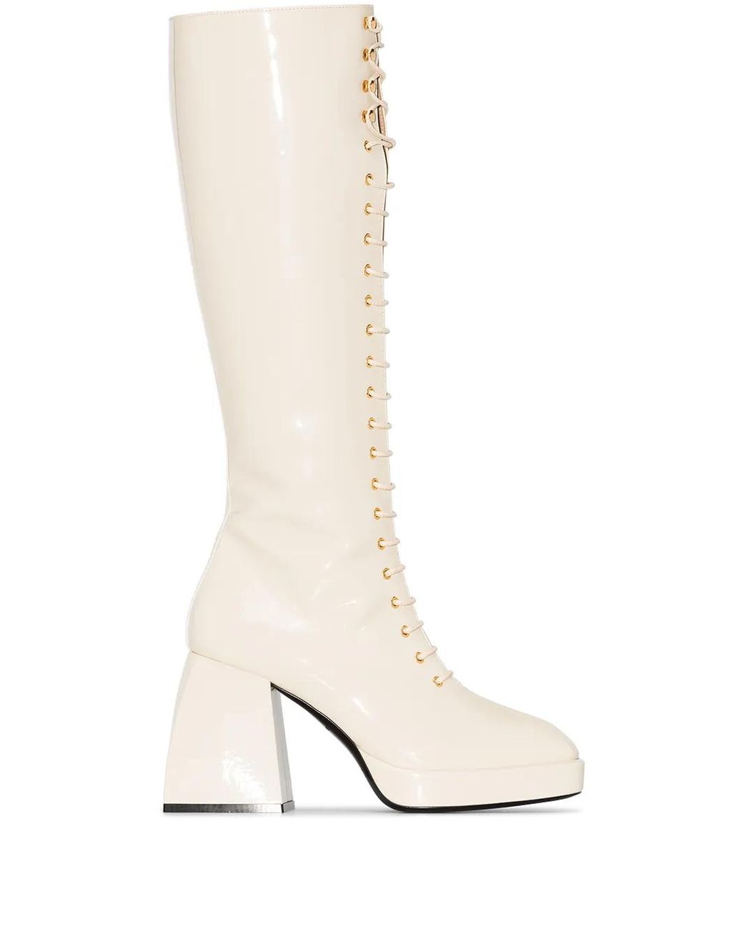NODALETO White Bulla Ward 85Mm Knee-High Boots