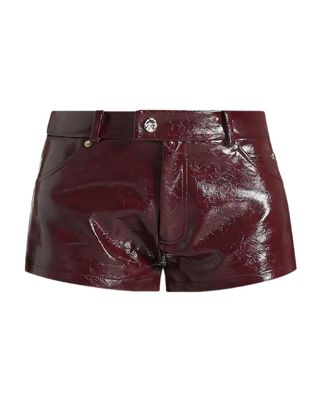 Manière De Voir Red Samia Vintage Mini Shorts