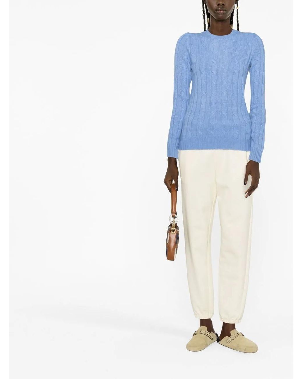 Polo Ralph Lauren Blue Julianna Cable-Knit Jumper