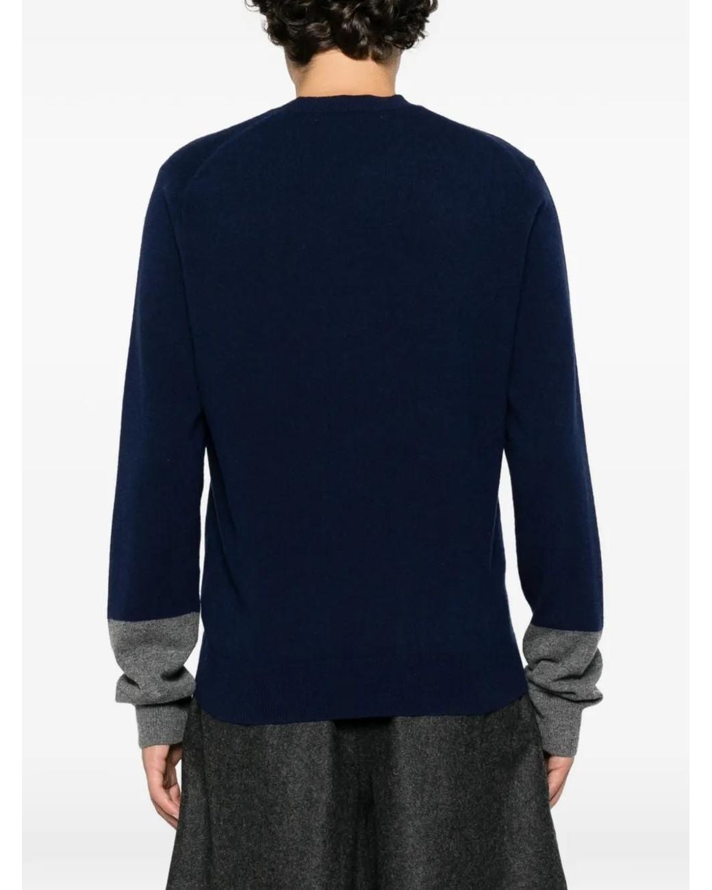 Comme des Garçons Blue Crew-Neck Sweater for men