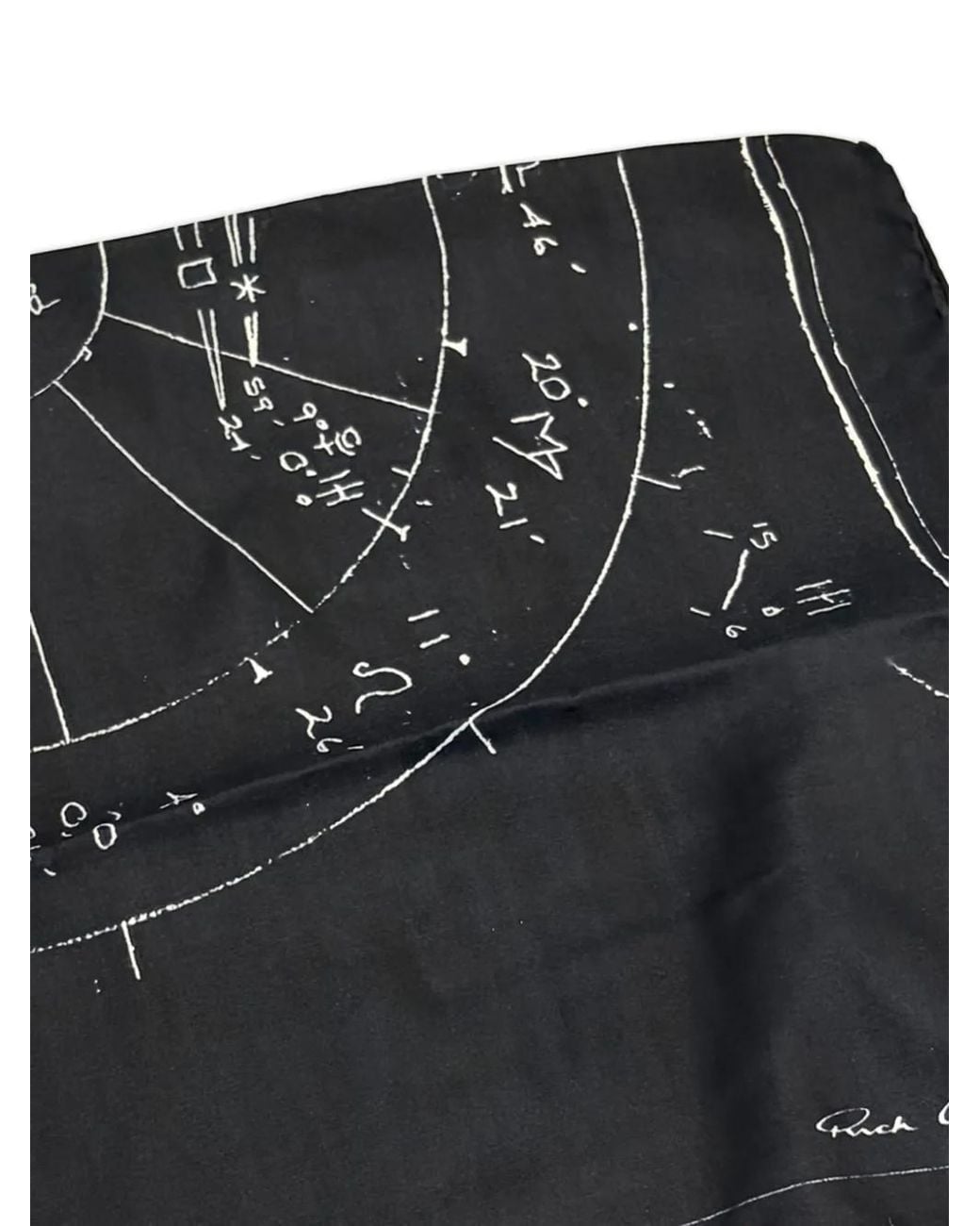 Rick Owens Printed Astro Scarf in Black for Men | Lyst
