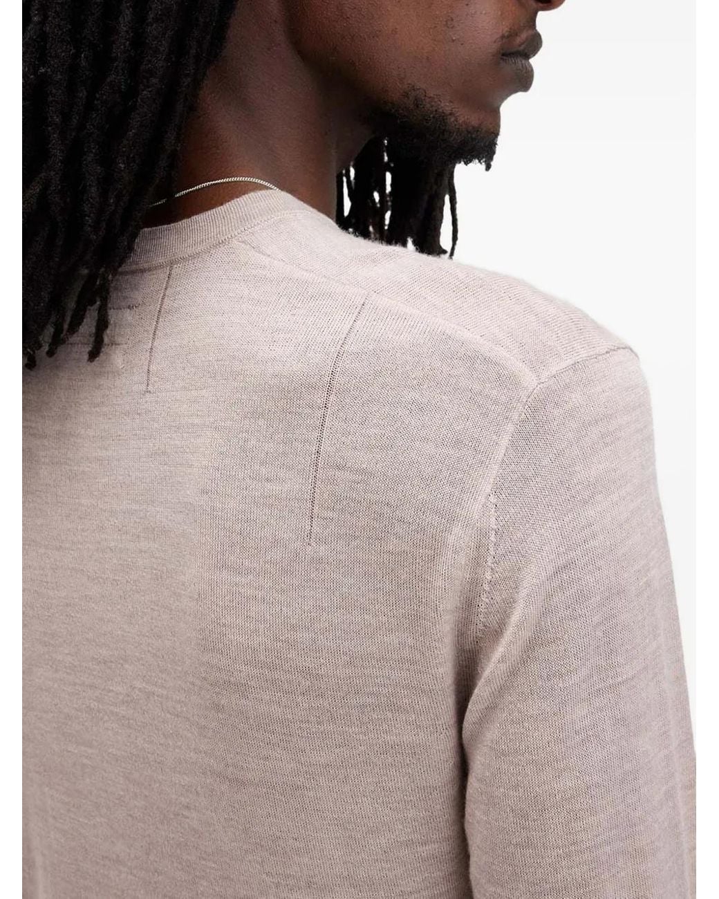AllSaints Natural Crew-Neck Wool Sweater for men