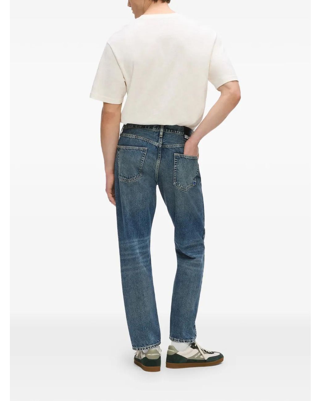 Karl Lagerfeld Blue Tapered Jeans for men