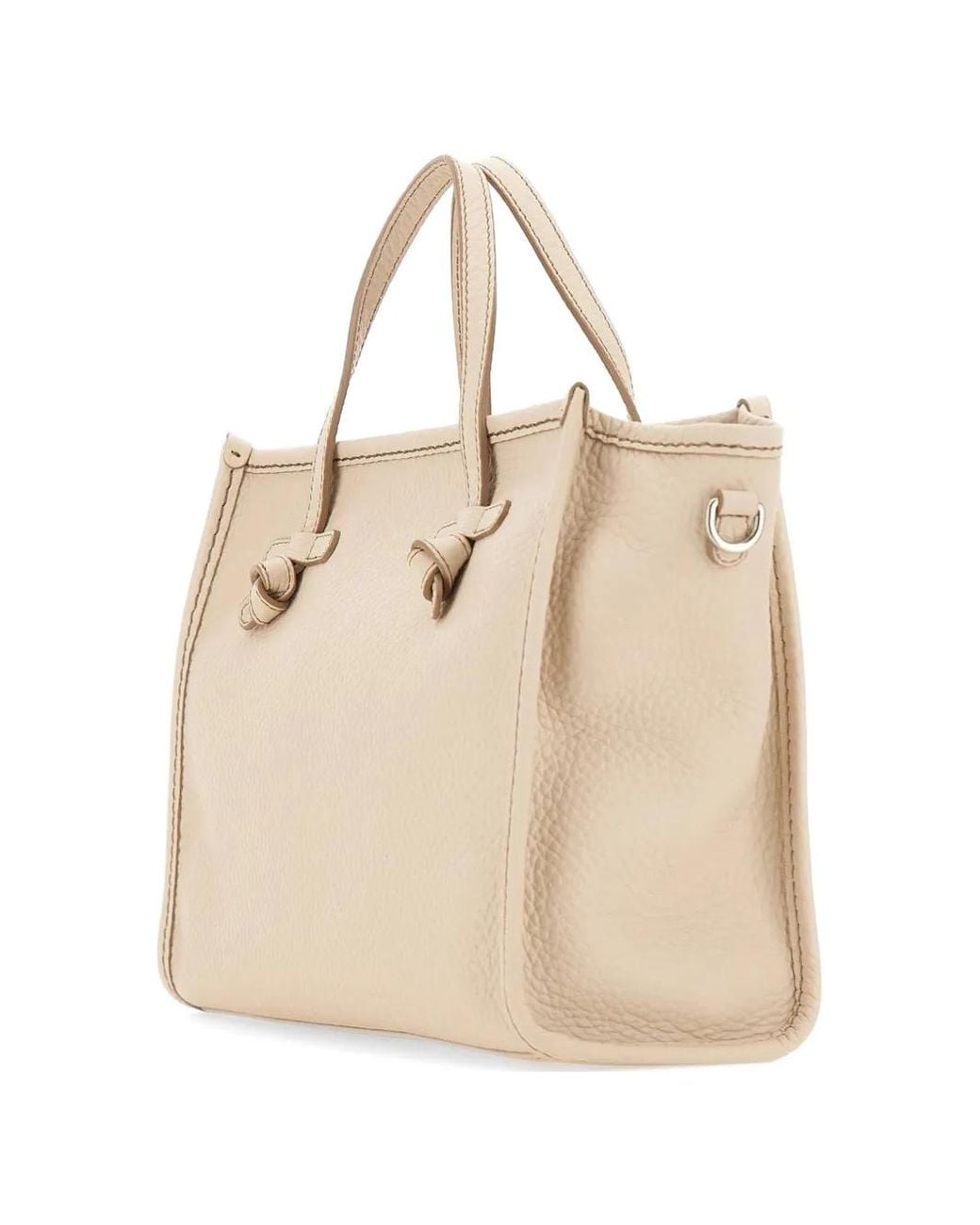 MARCELLA CLUB Natural Miss Marcella32 Grained Leather Tote Bag
