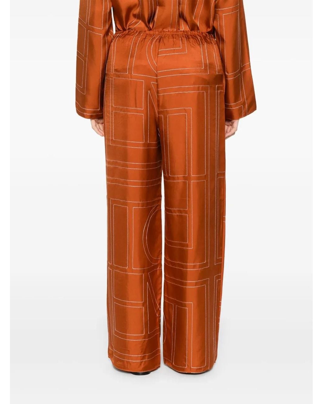 Totême Orange Toteme Silk Pants