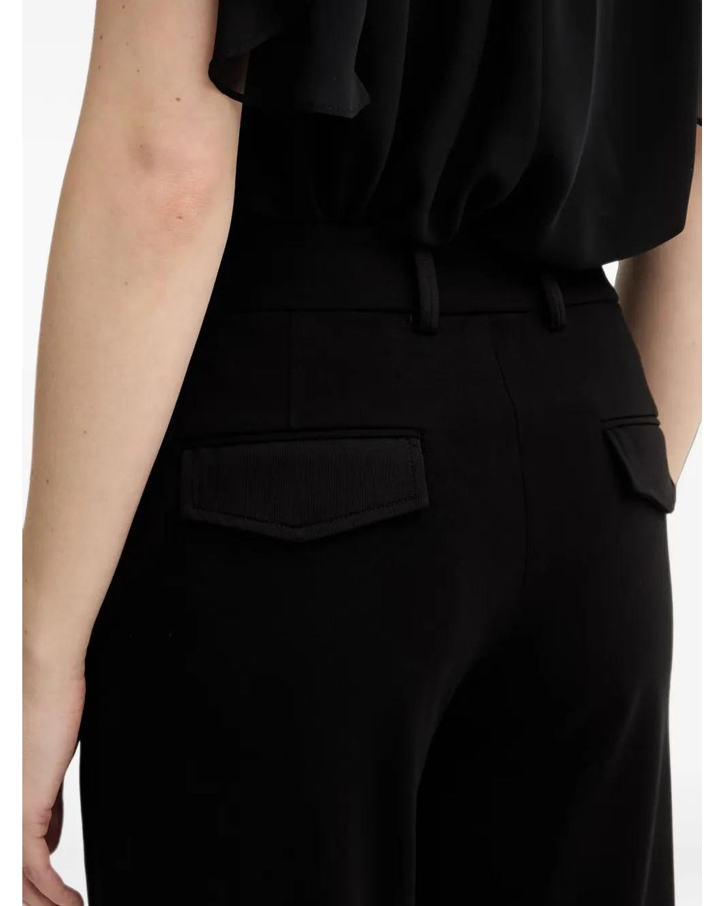 Silvian Heach Black Radisale Belt-Loop Trousers