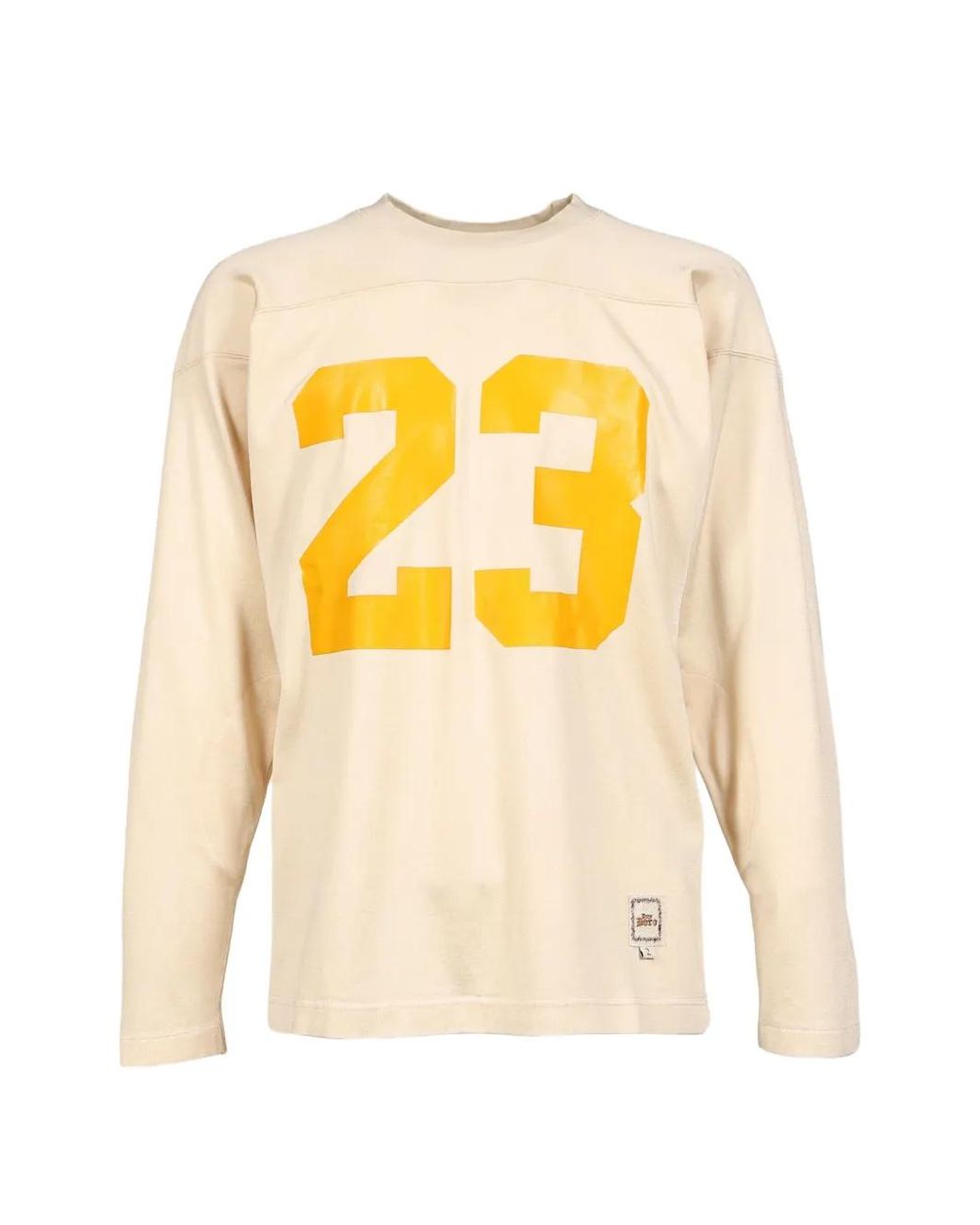 Dear BORO Yellow Number-Print T-Shirt for men