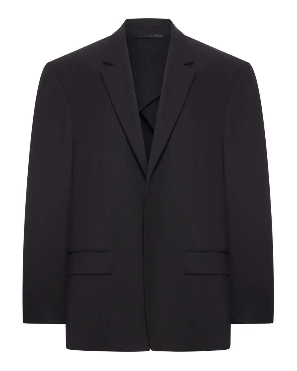 Balenciaga Single-Breasted Wool Blazer in Blue for Men | Lyst