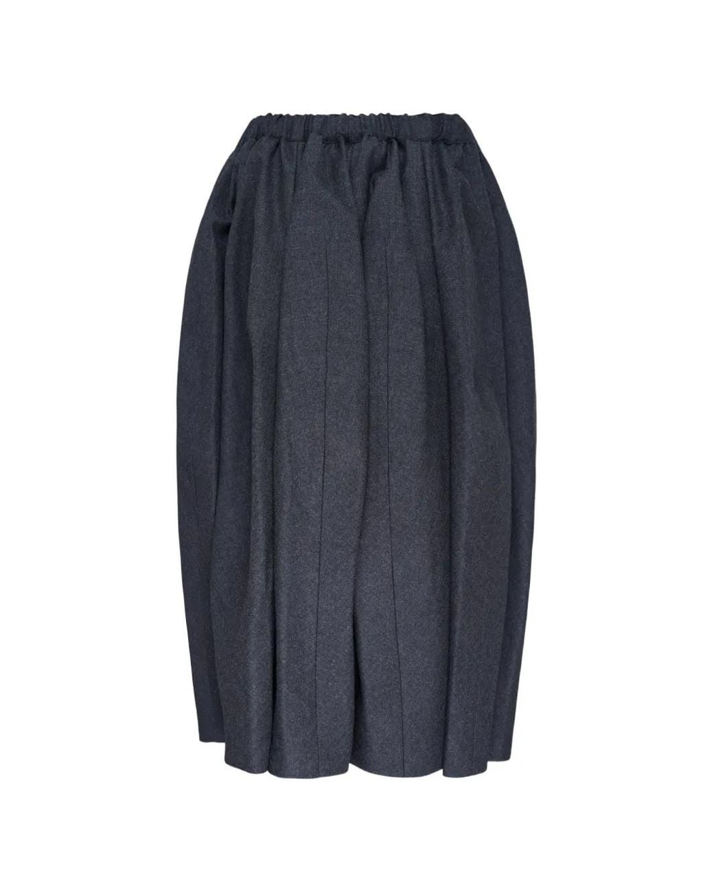 Comme des Garçons Blue Pleated Elasticated Midi Skirt