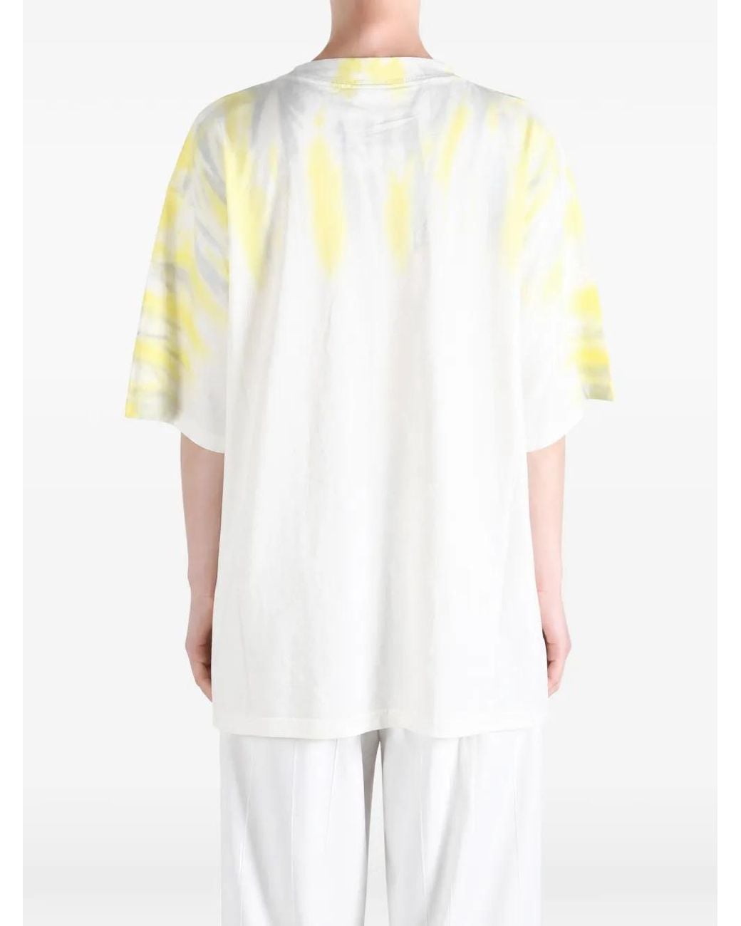 Balenciaga White Extreme Tie-Dye T-Shirt