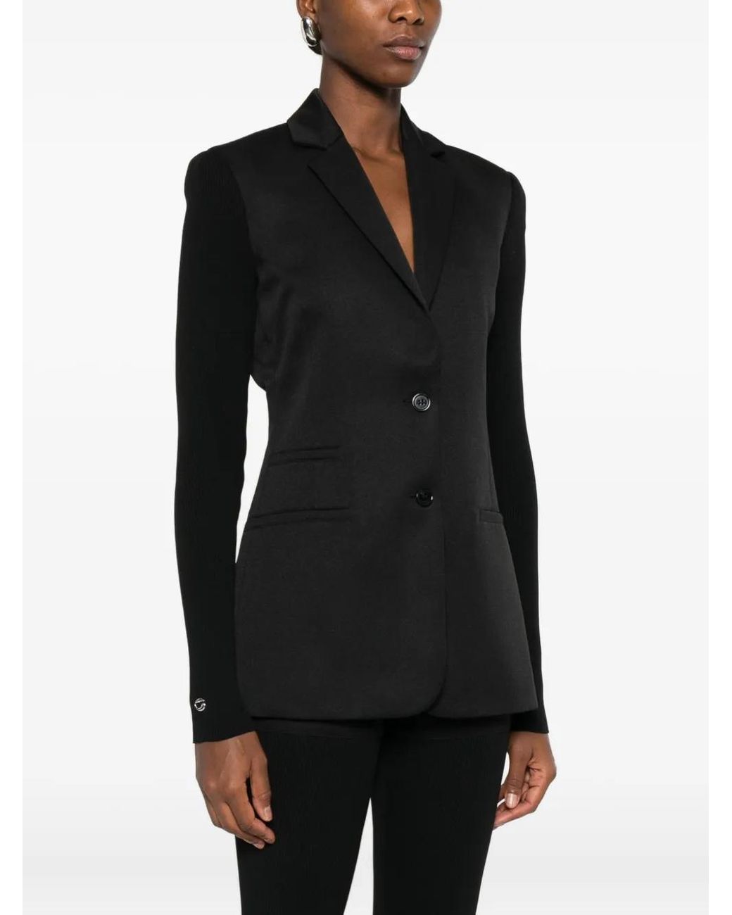 Coperni Black Hybrid Rib Jacket