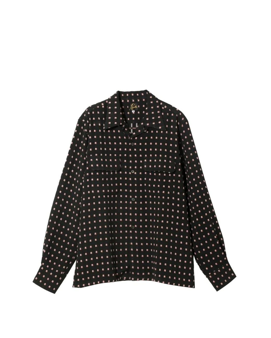 Needles Black Dobby-Square Shirt for men