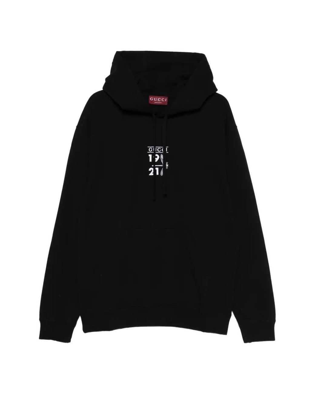Gucci Black Graphic Hooded Sweatshirt for men