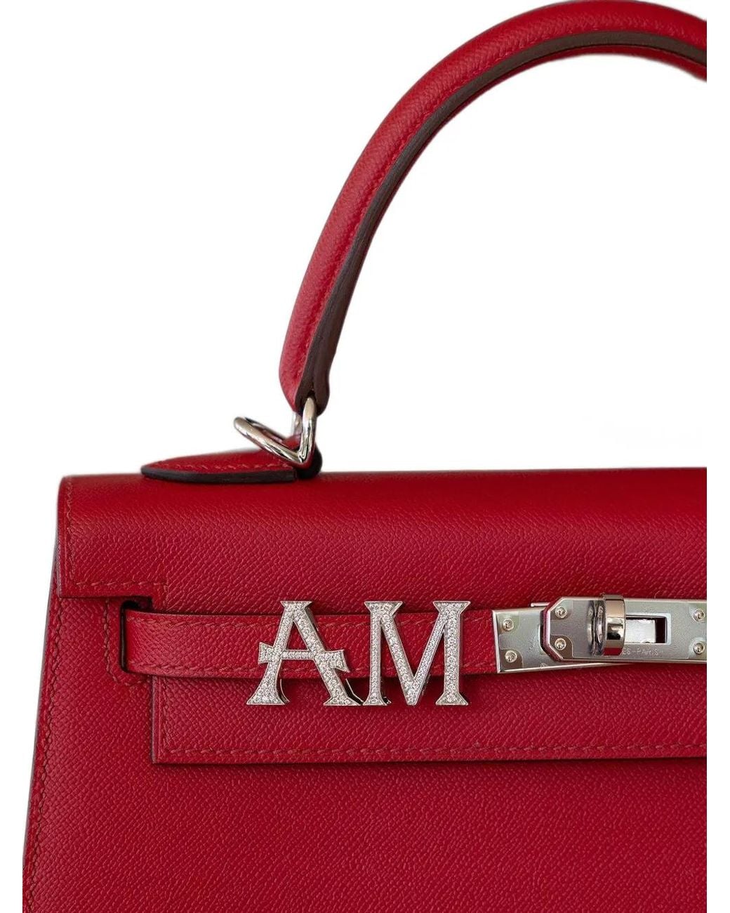 Ashna Mehta White Medium Diamond Initial Bag Charm