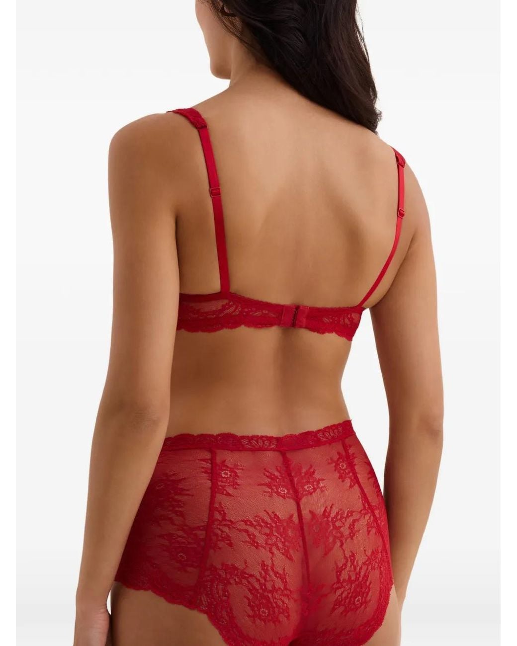 Aubade Red Lace Push-Up Bra