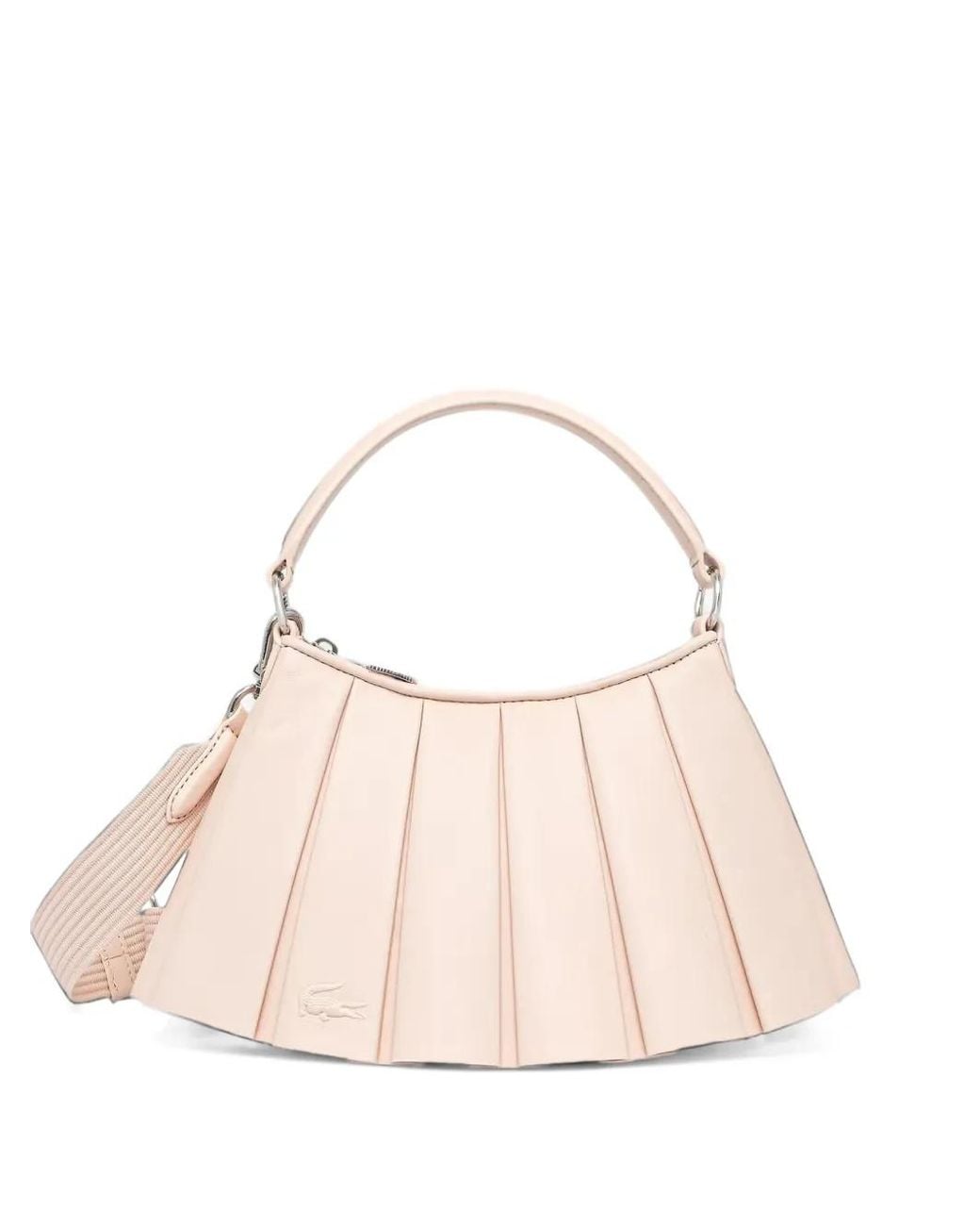 Lacoste Pink Small Lenglen Leather Bag