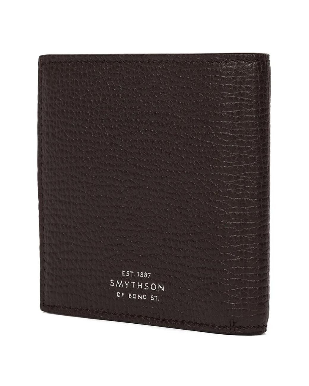 Smythson Black 6 Card Slots Wallet