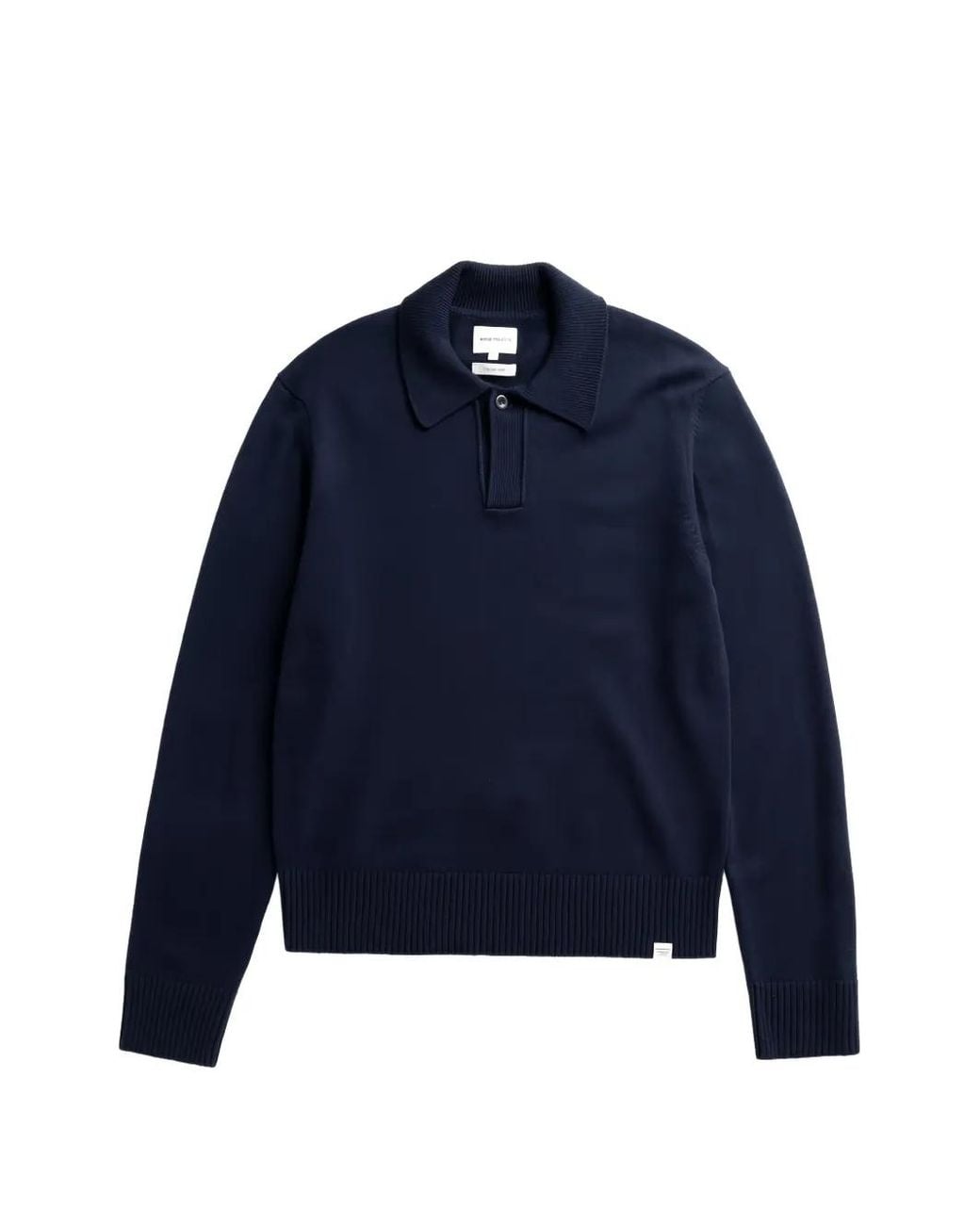 Norse Projects Blue Anholt Lambswool Polo Shirt for men