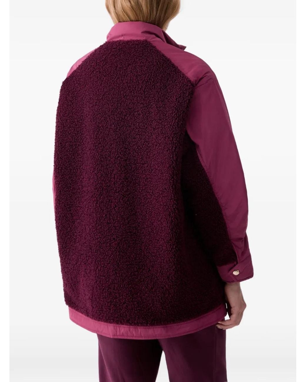 Liu Jo Red Oversized Teddy Bomber Jacket