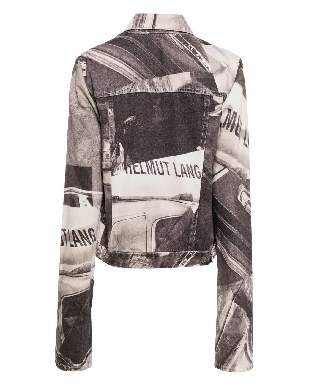 Helmut Lang Black Graphic-Print Zip-Up Jacket