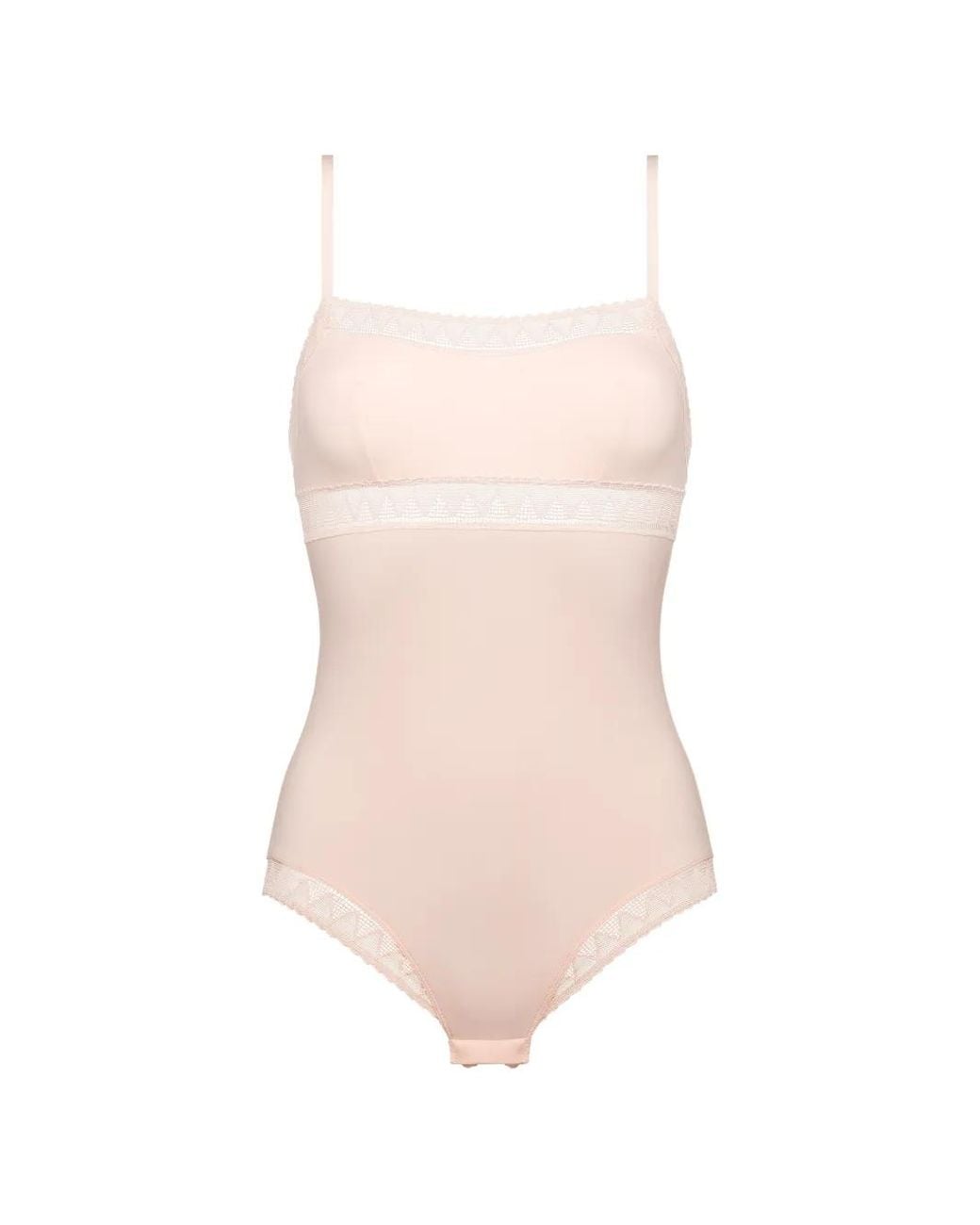 Eres White Sweetness Lace-Trim Bodysuit