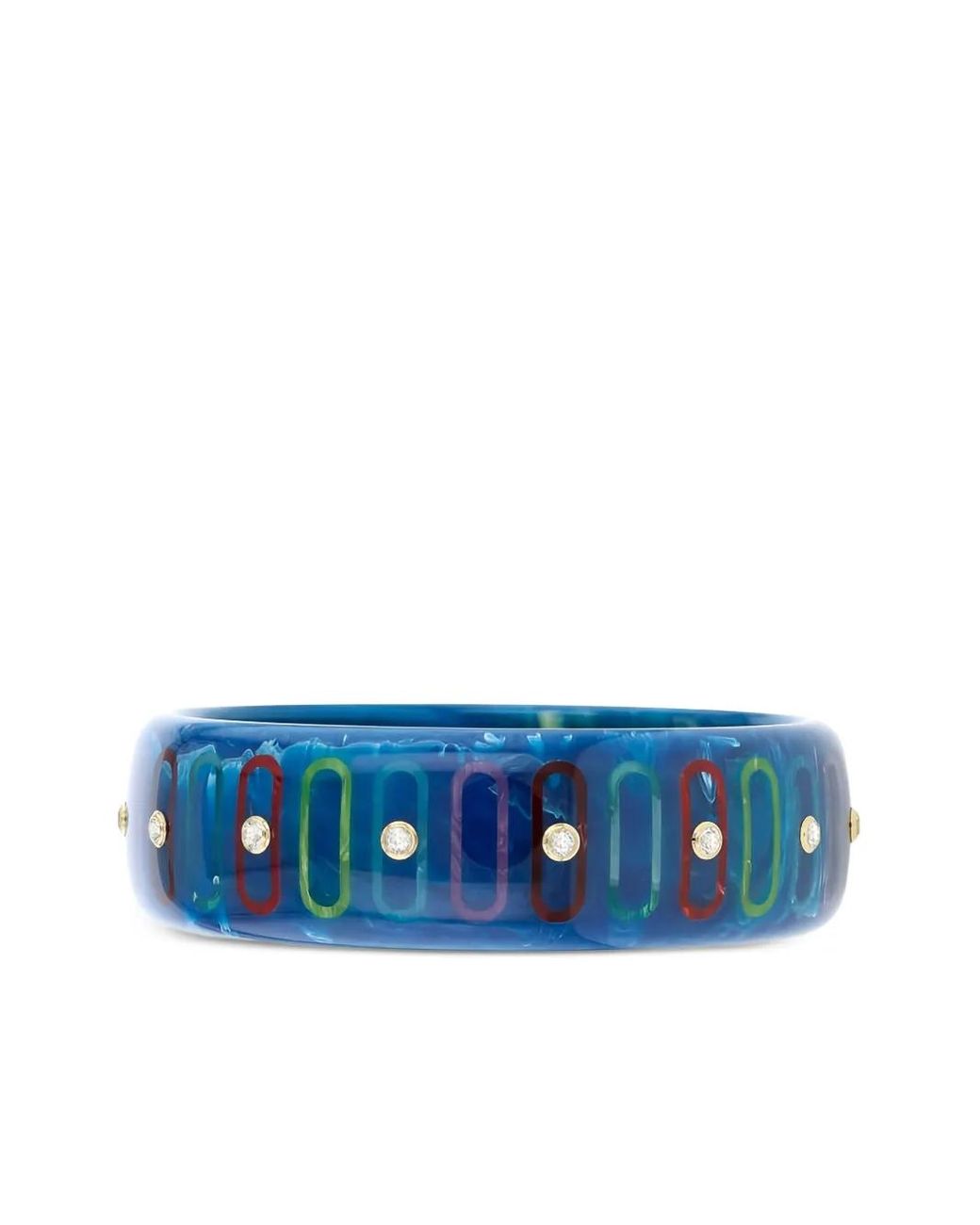 Mark Davis Blue 18K Bakelite Bracelet