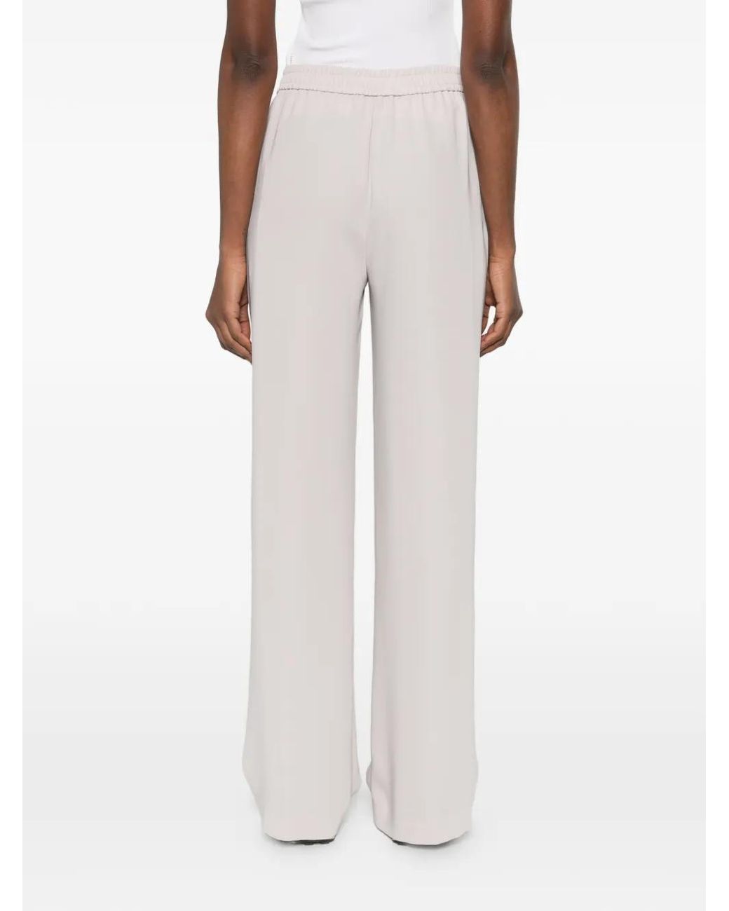 Herno White Drawstring-Fastening Trousers