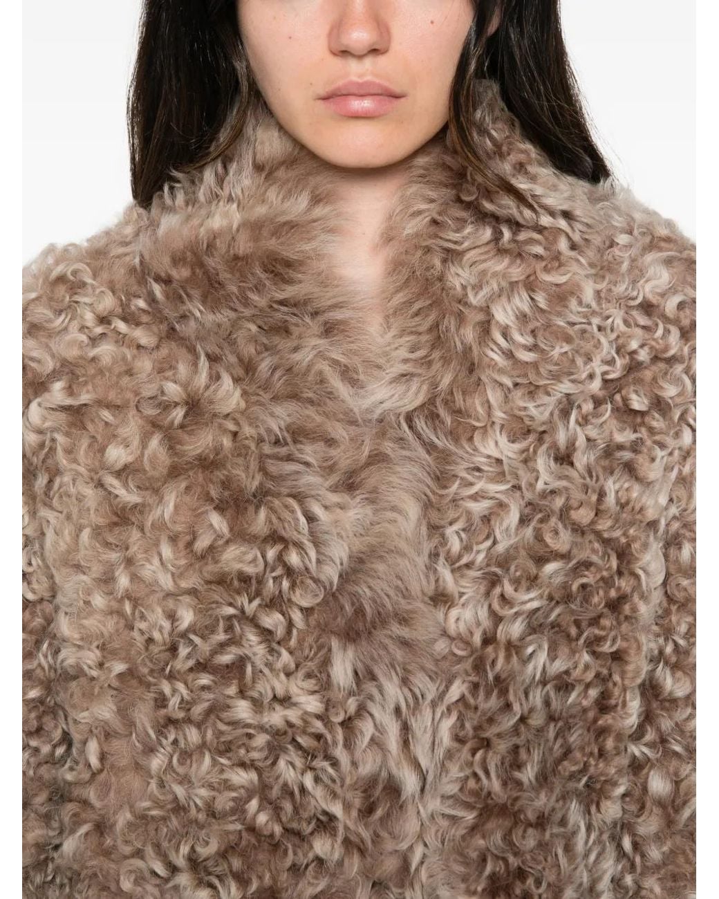 Arma Natural Mooney Forest Vega Reversible Shearling Coat