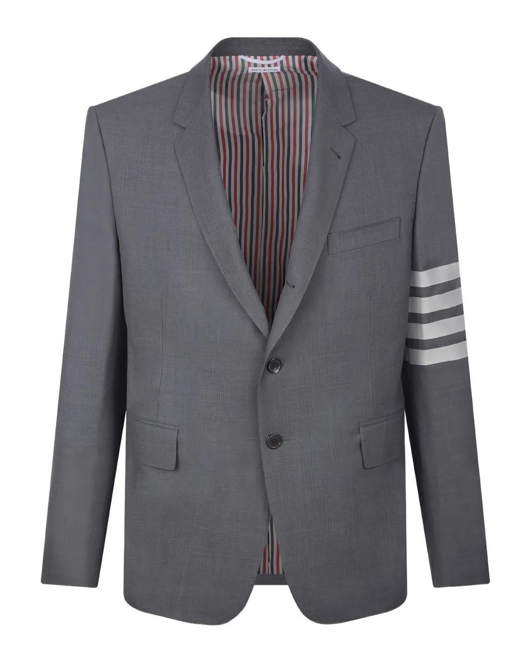 Thom Browne Gray Plain Weave 4-Bar High Armhole Sportcoat for men