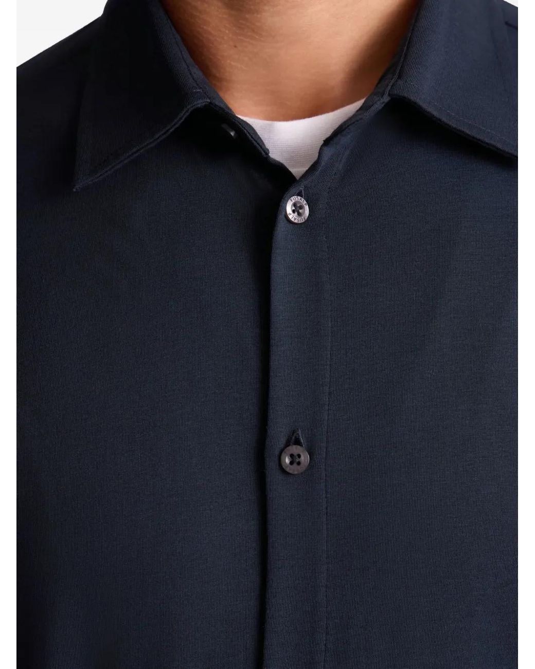 Fusalp Blue Long-Sleeve Buttoned Shirt for men