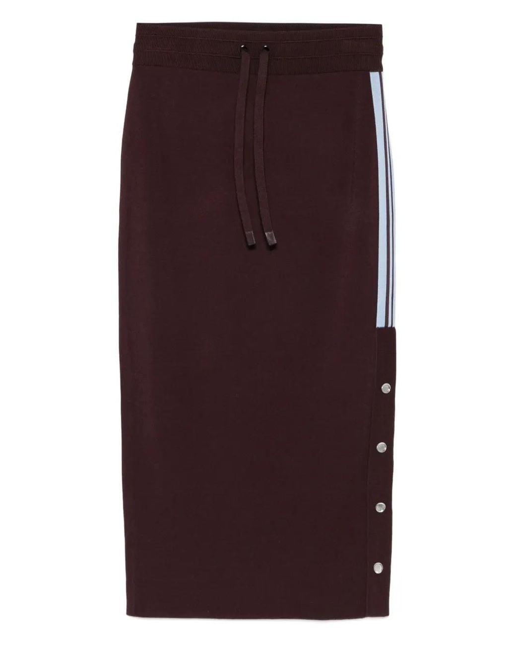 Pinko Purple Drawstring Side-Stripe Skirt