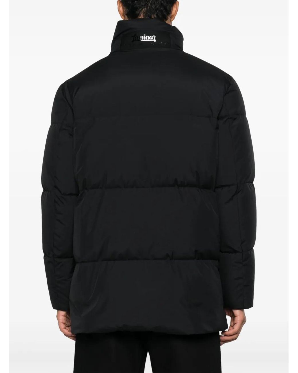 Herno Woven Half Coat With High Collar in Black für Herren