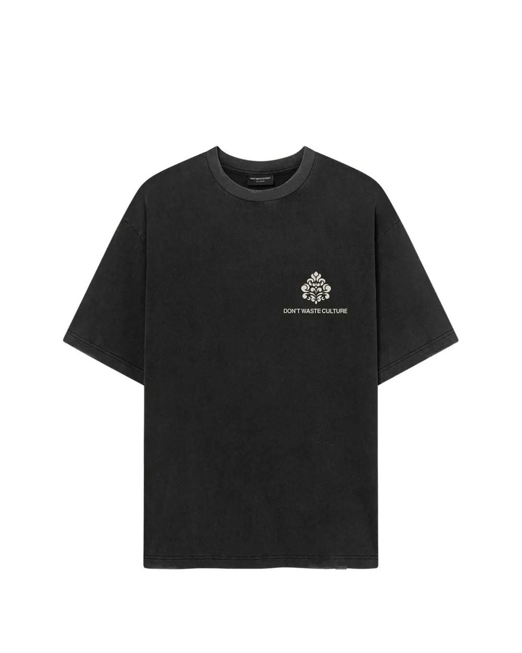 don't waste culture Black Azemari Logo-Print T-Shirt for men