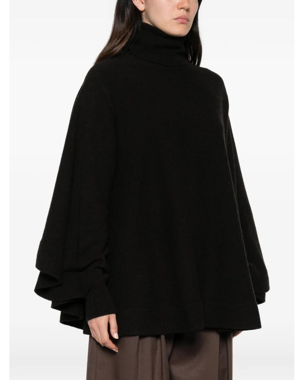 Jacquemus Black Rollkragenpullover Mit Rüschen