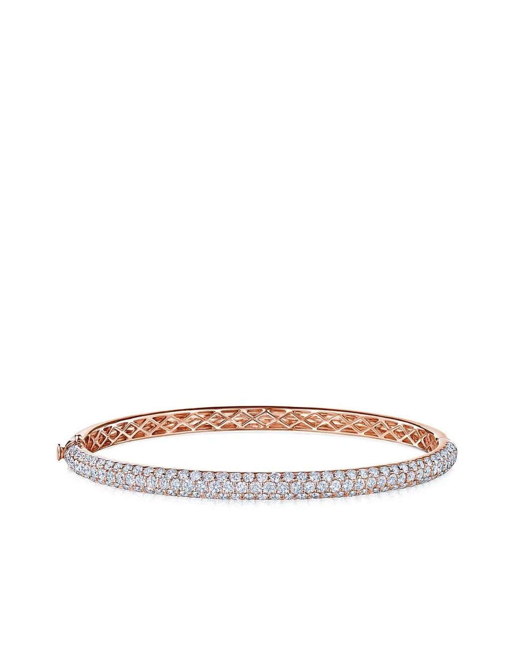 Kwiat White 18Kt Rose Diamond Moonlight Medium Bangle