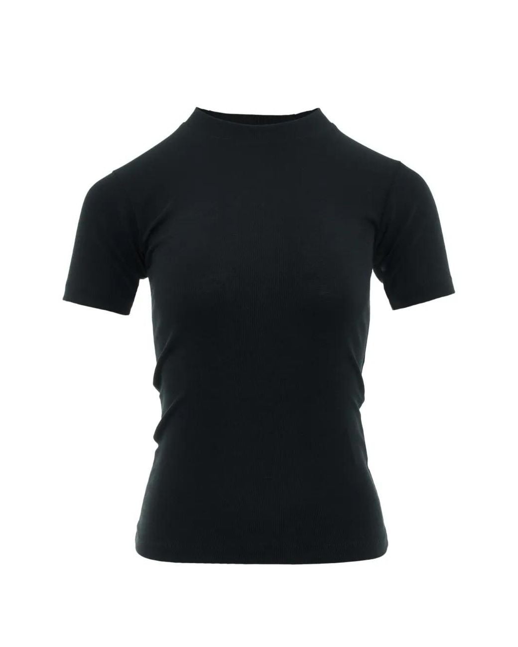 Fear Of God Black Ribbed-Knit T-Shirt
