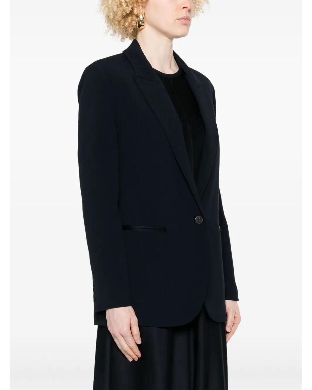 Forte_forte Blue Single-Breasted Blazer Jacket