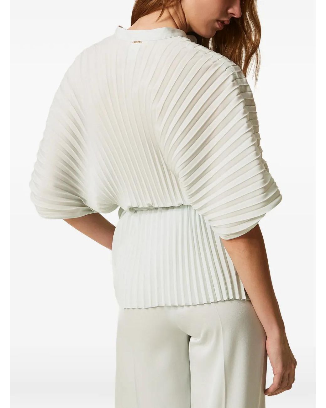 Twinset White Recycled Crêpe De Chine Shirt
