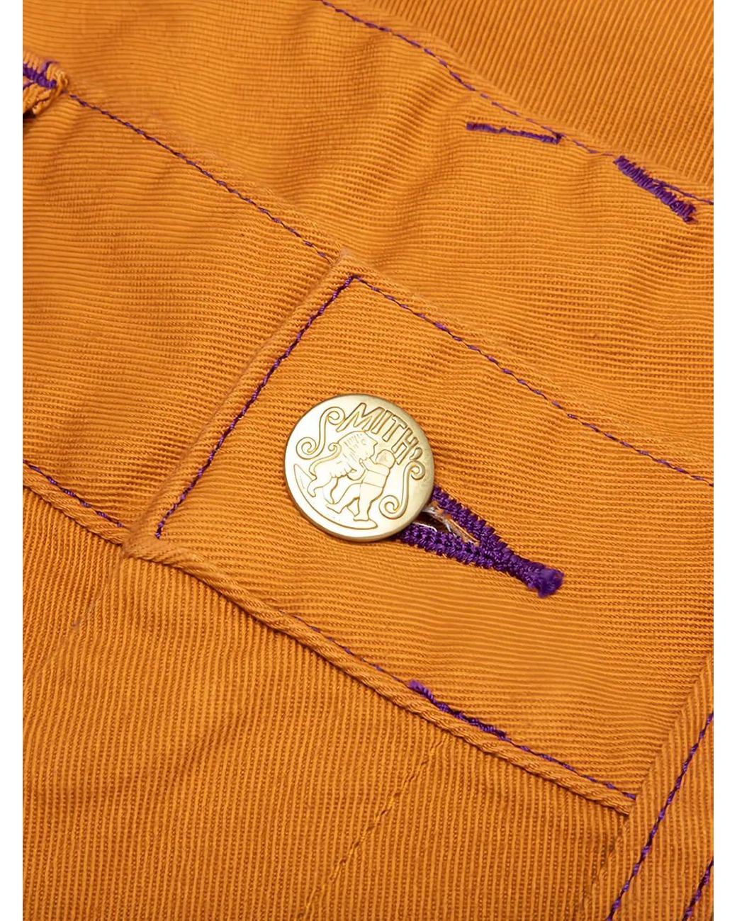 Needles Orange X Smith's Pantalon En Sergé À Broderie Papillon for men