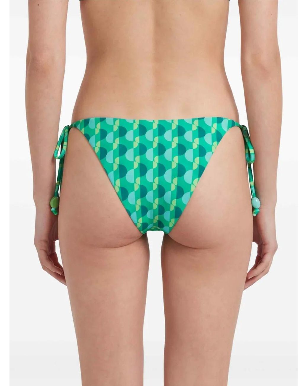 Seafolly Green Sorrento Printed Tie-Side Bikini Bottoms