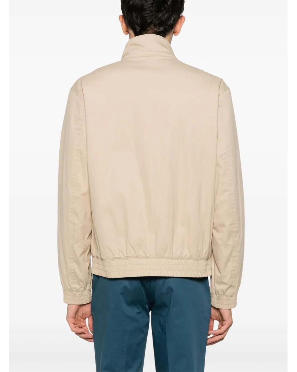 Boss Natural Embroidered-Double B Bomber Jacket for men