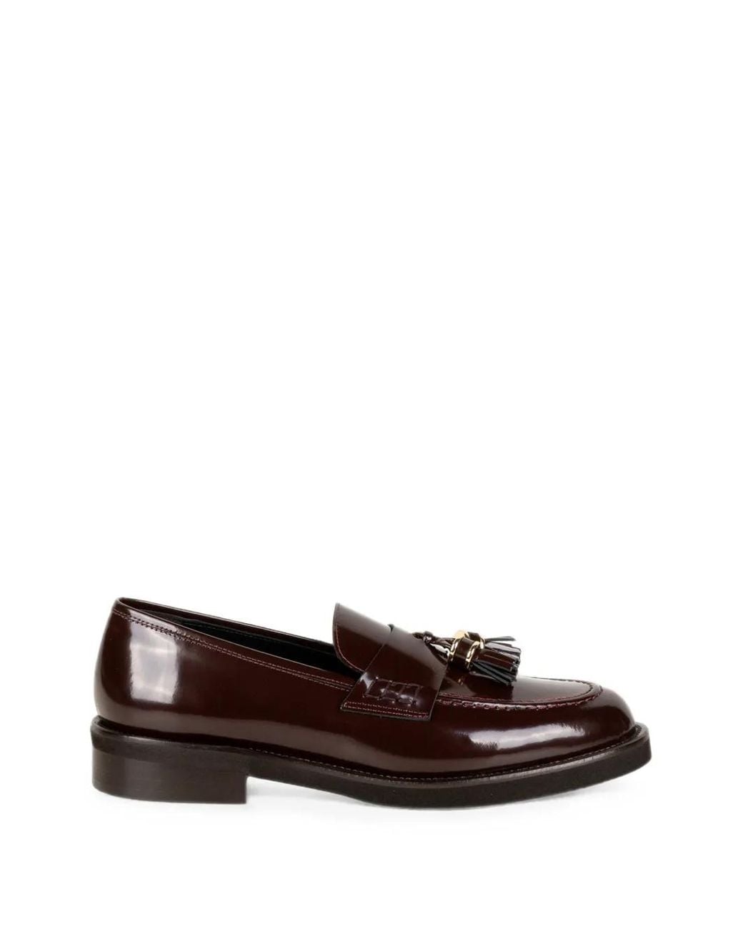 Luca Grossi Brown Tassel-Detail Calf Leather Loafers