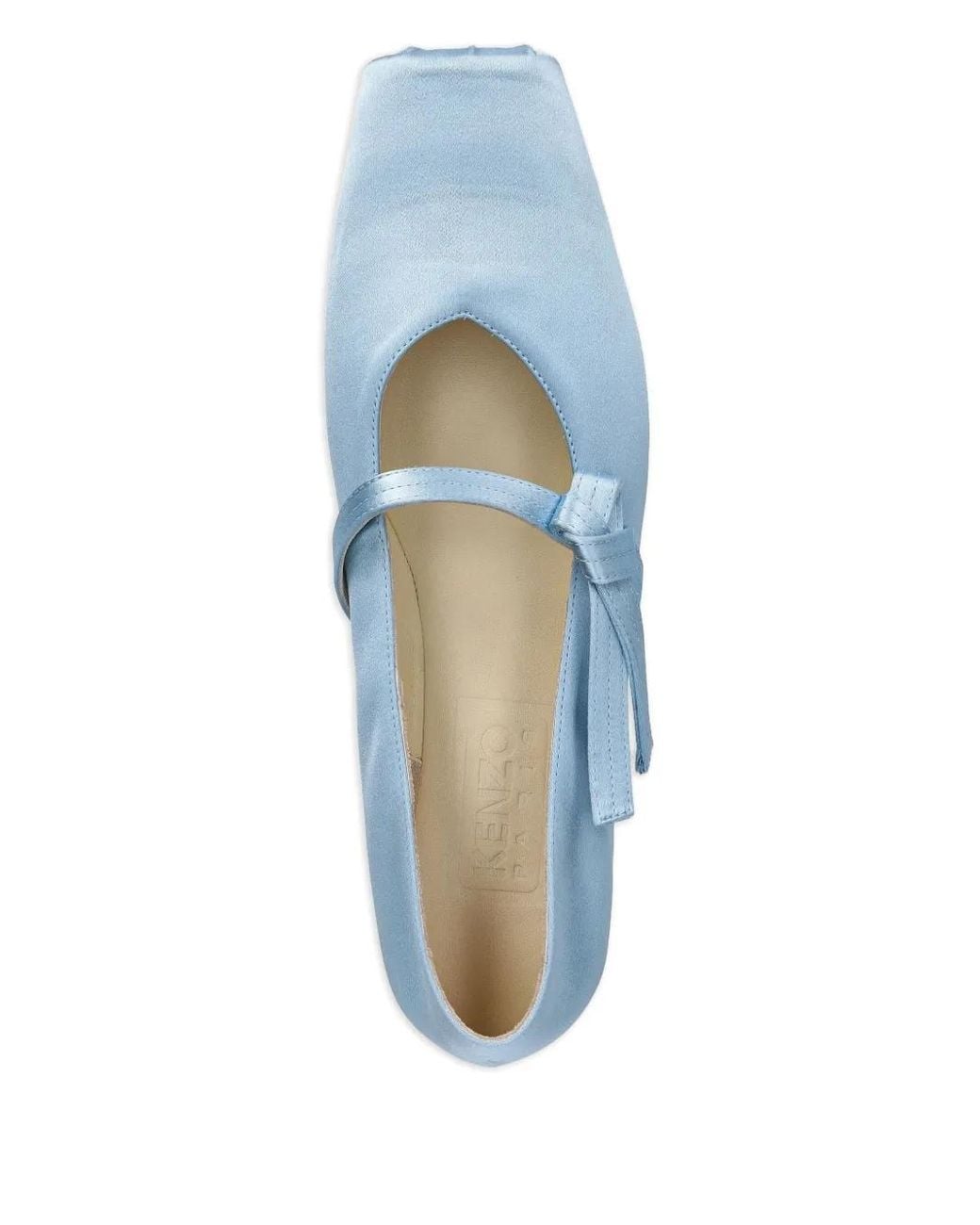 KENZO Blue Satin Ballet Flats