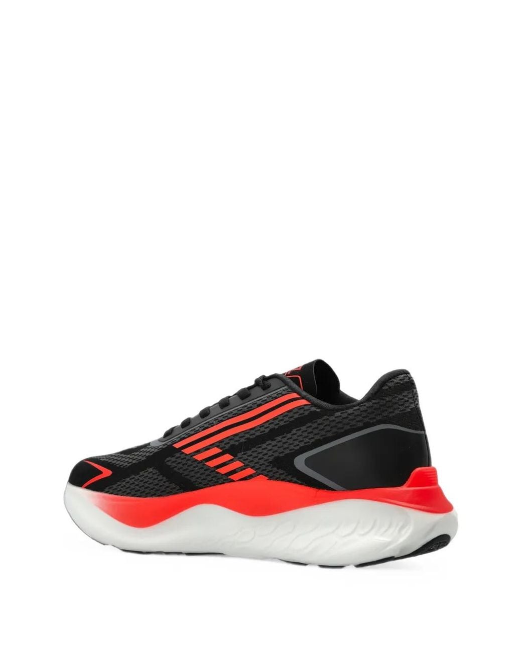EA7 Red Nitro Wave 2 Logo-Print Panelled Sneakers for men