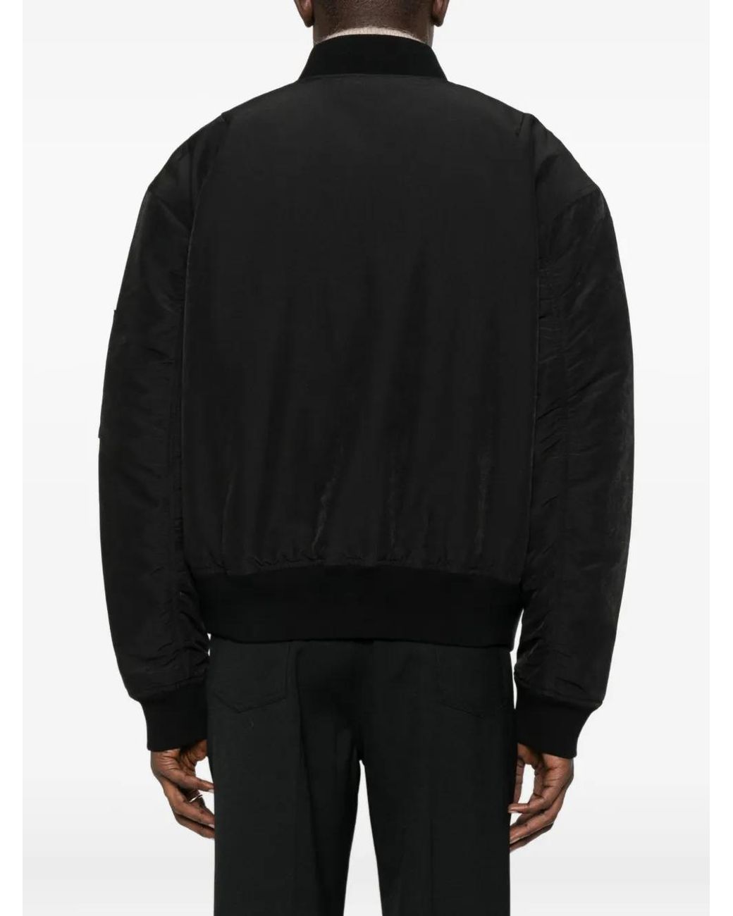 NN07 Black Zip-Up Bomber Jacket for men